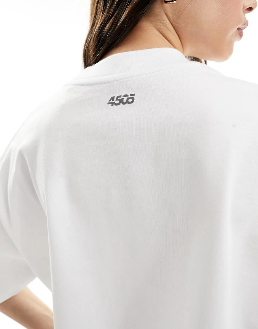 biały krótki t-shirt oversize