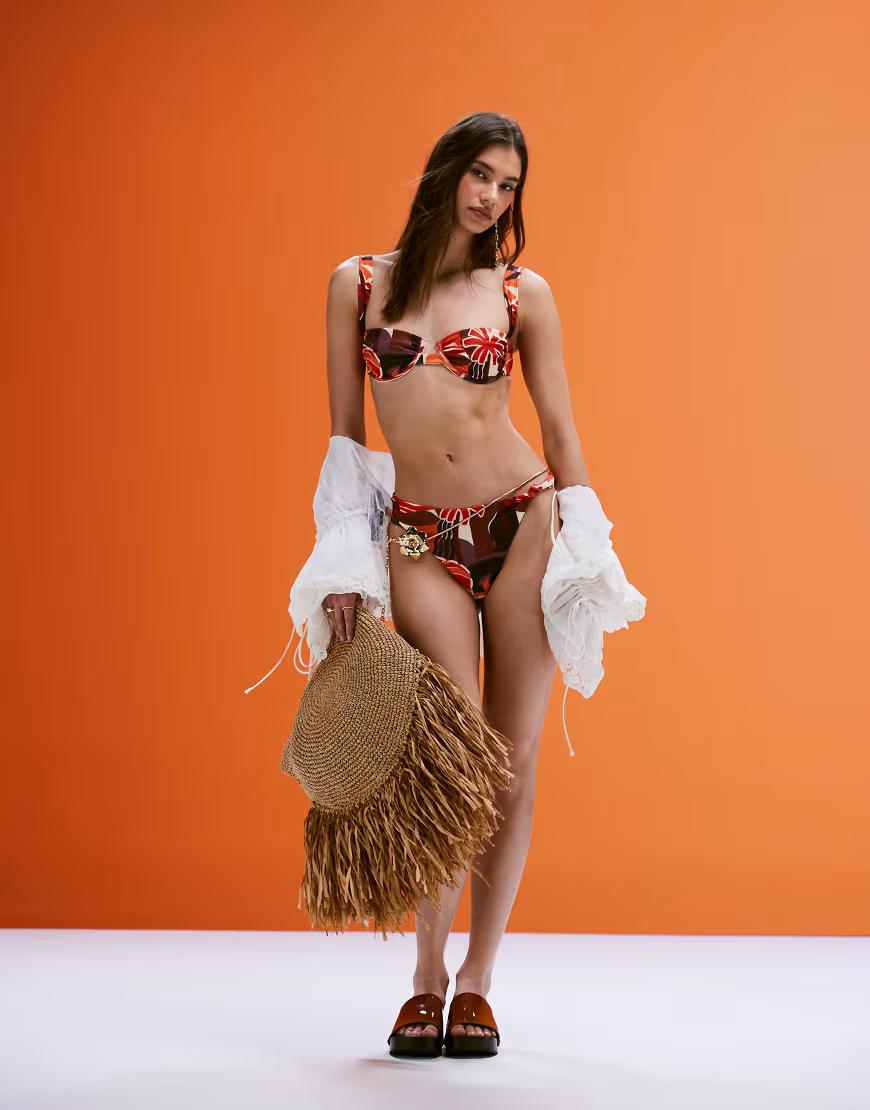 DÓŁ OD BIKINI KWIATY