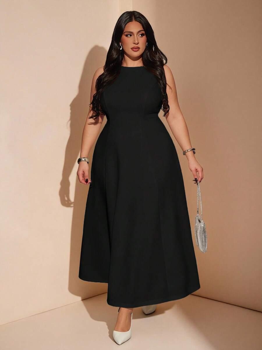 czarna maxi sukienka 