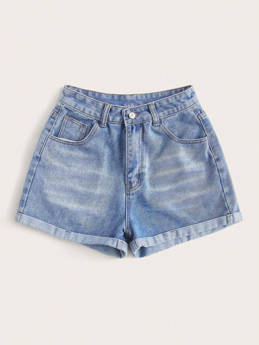 NIEBIESKIE KRÓTKIE SPODENKI JEANS