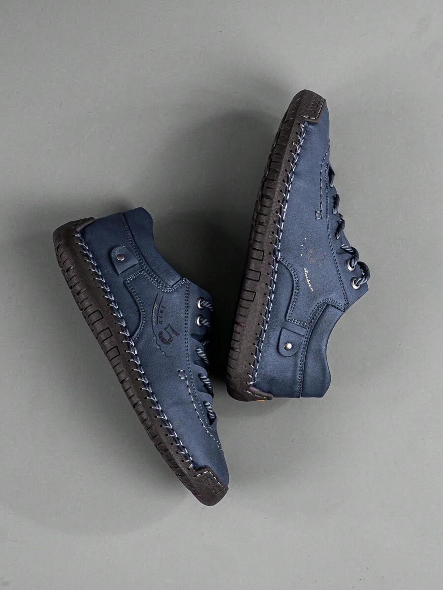 NIEBIESKIE SZNUROWANE BUTY