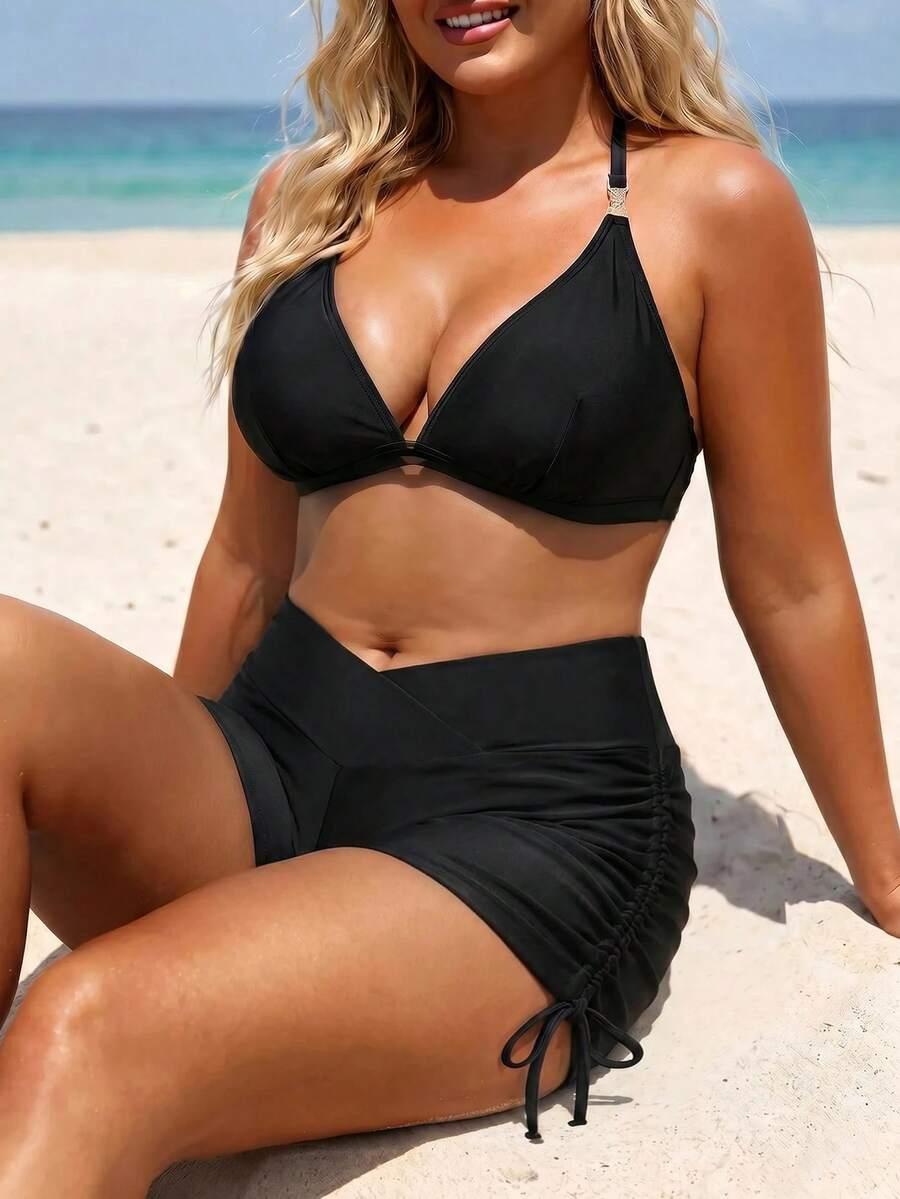 czarna szorty dół od bikini