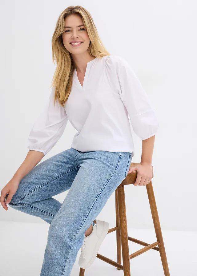 BIAŁA BLUZKA V NECK 