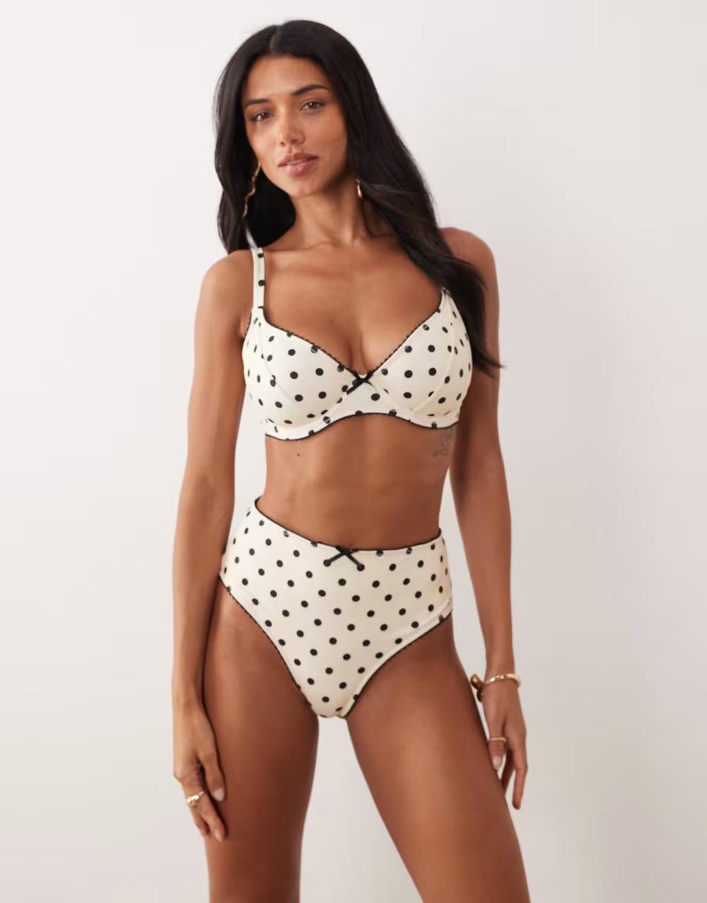 góra od bikini wzór groszki
