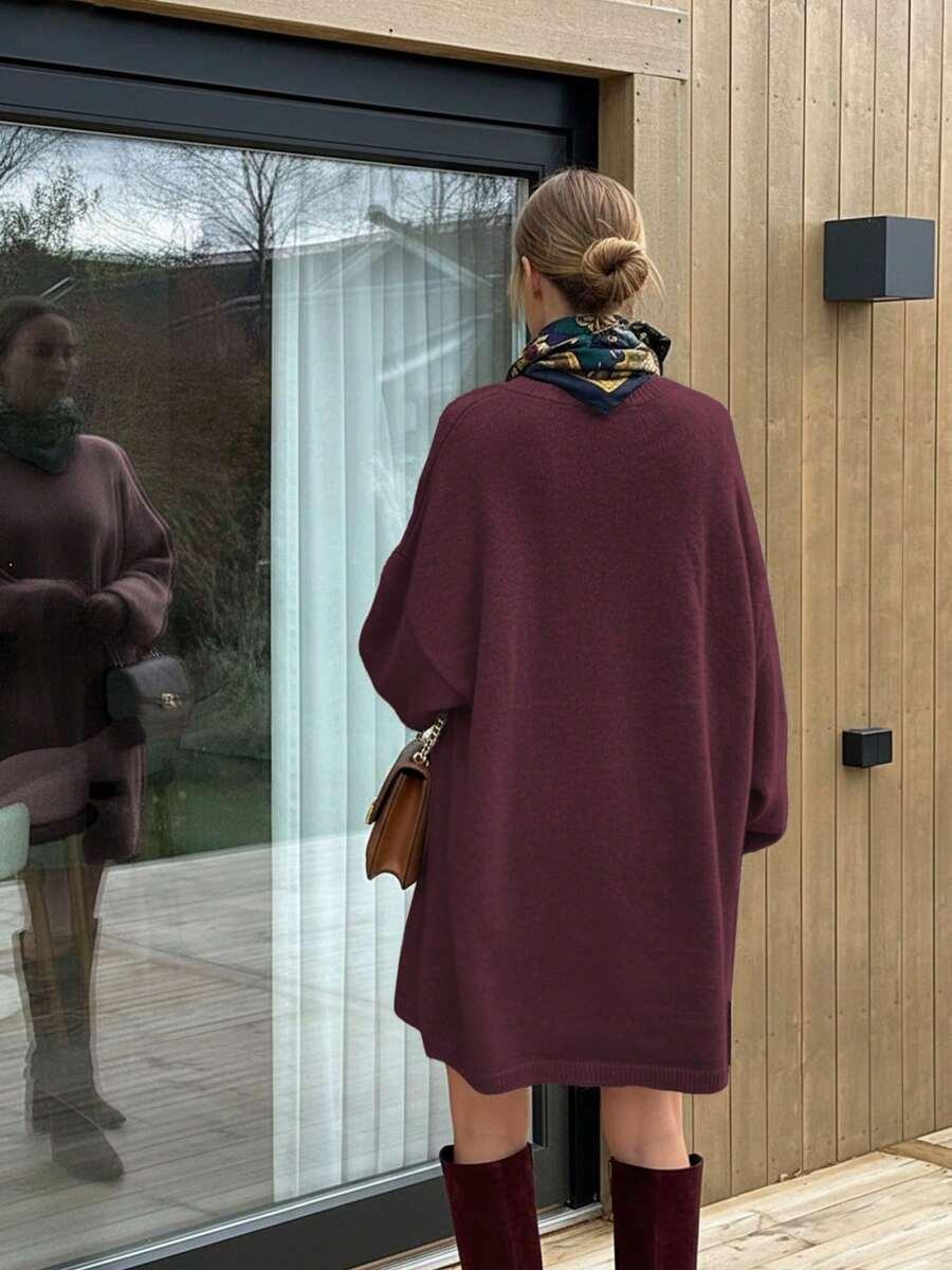 dzianinowa sukienka oversize