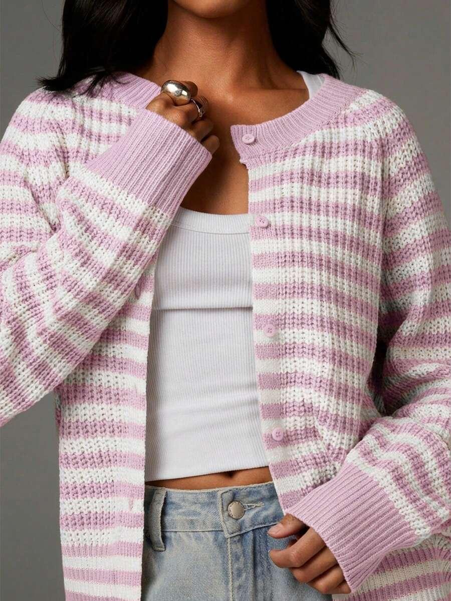 ROZPINANY SWETER WZÓR PASKI
