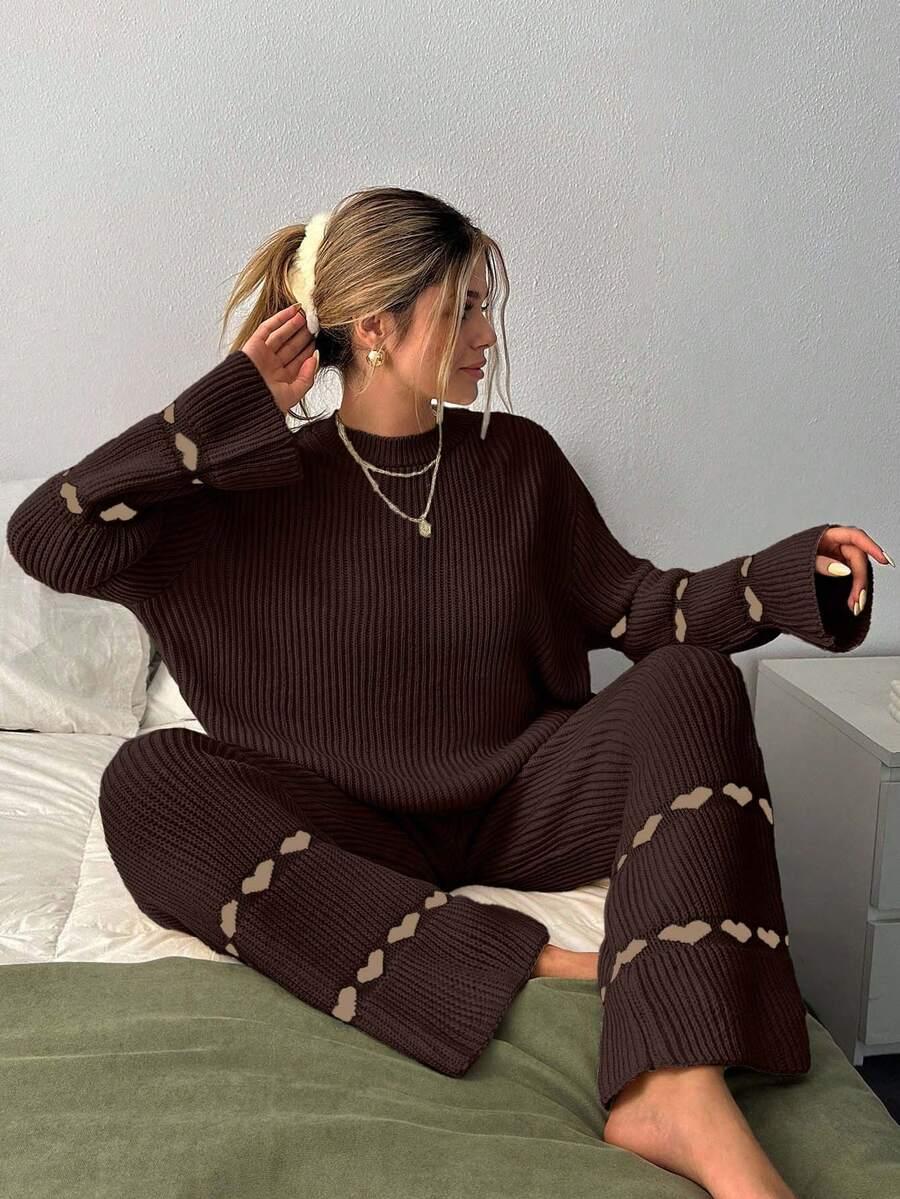 SWETER SPODNIE KOMPLET 