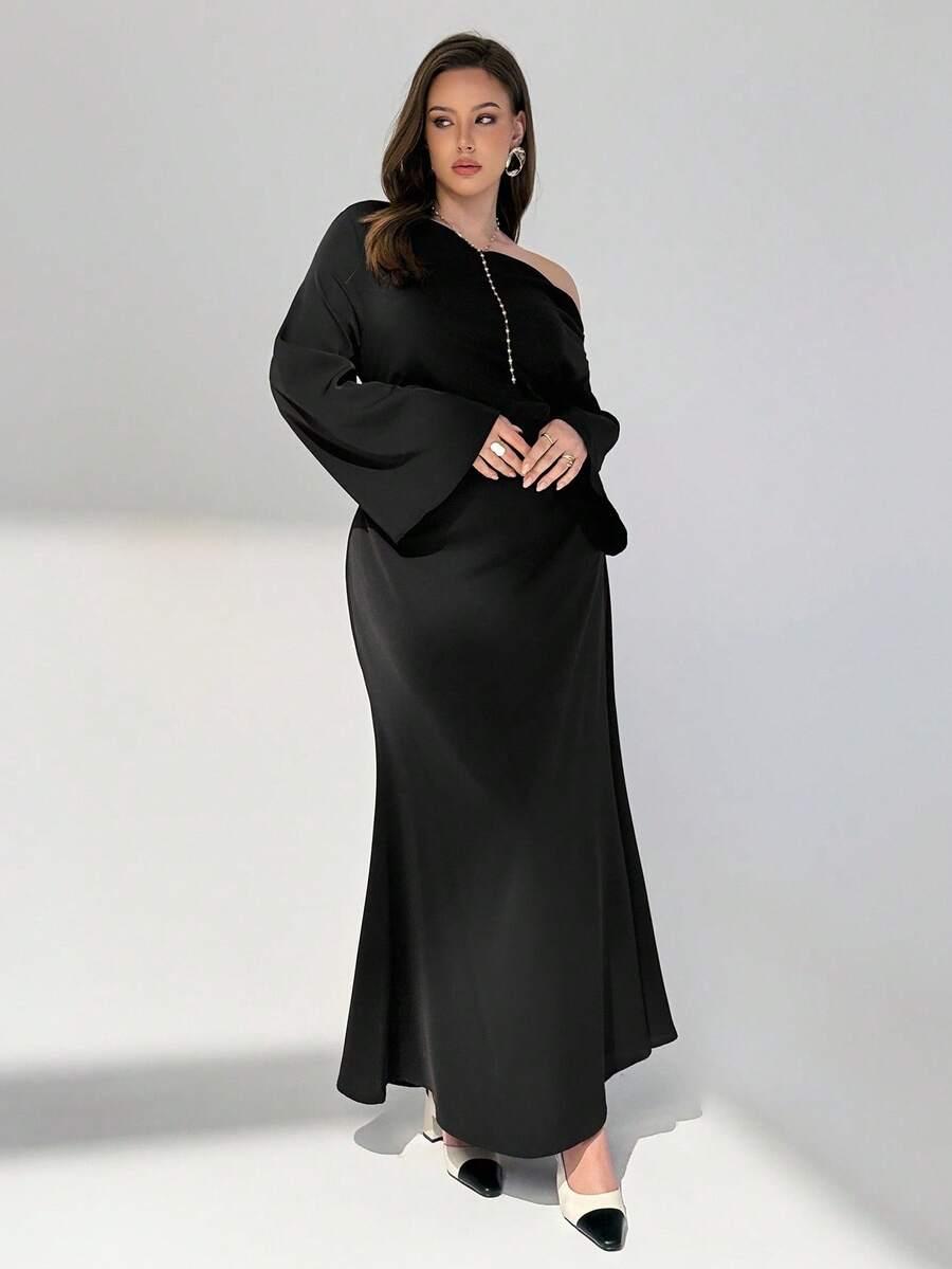 CZARNA MAXI SUKIENKA 