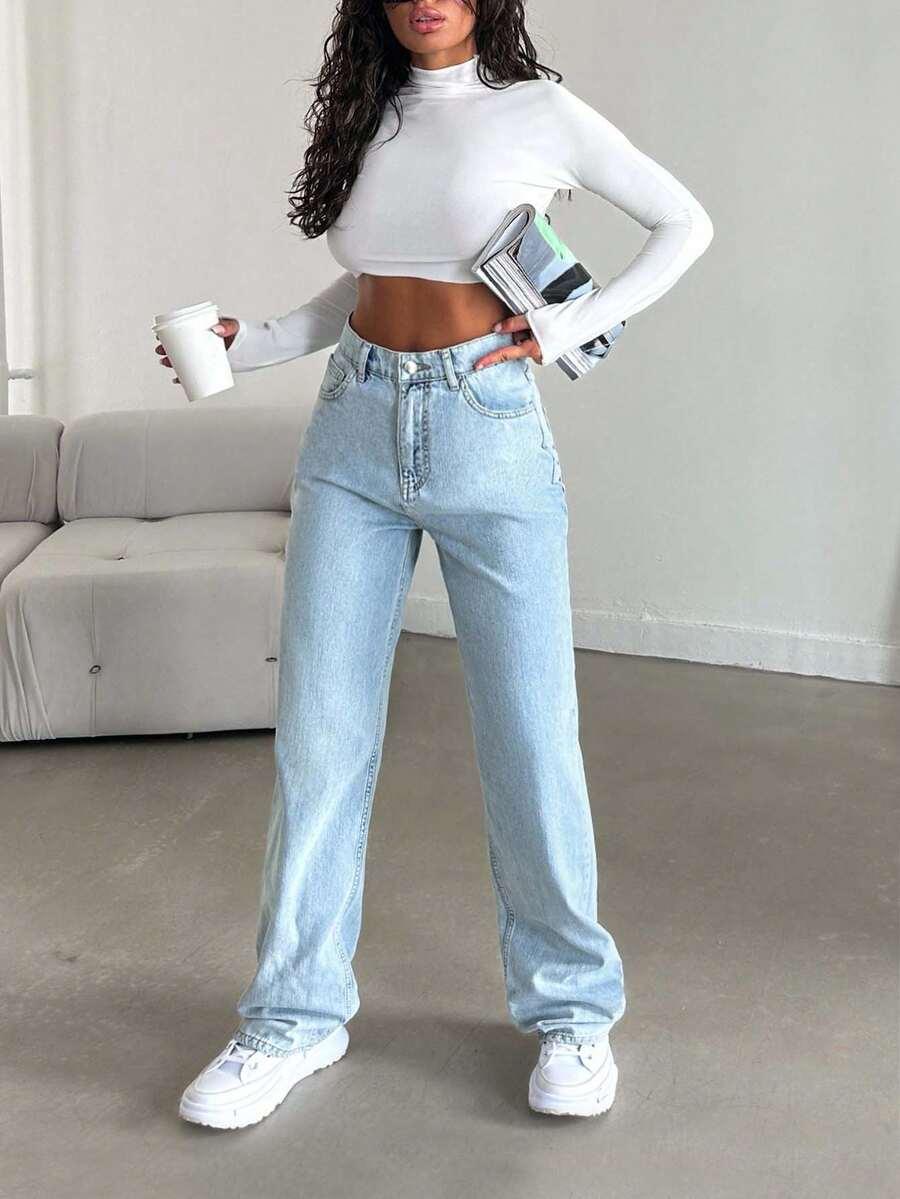 NIEBIESKIE SPODNIE JEANS