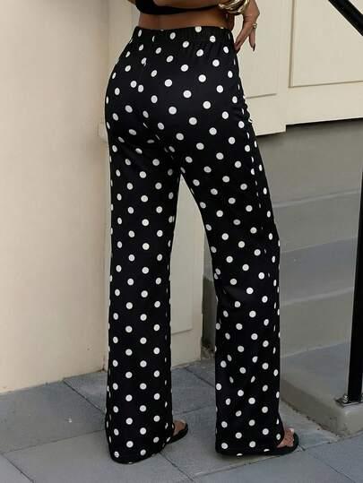 Spodnie casual groszki