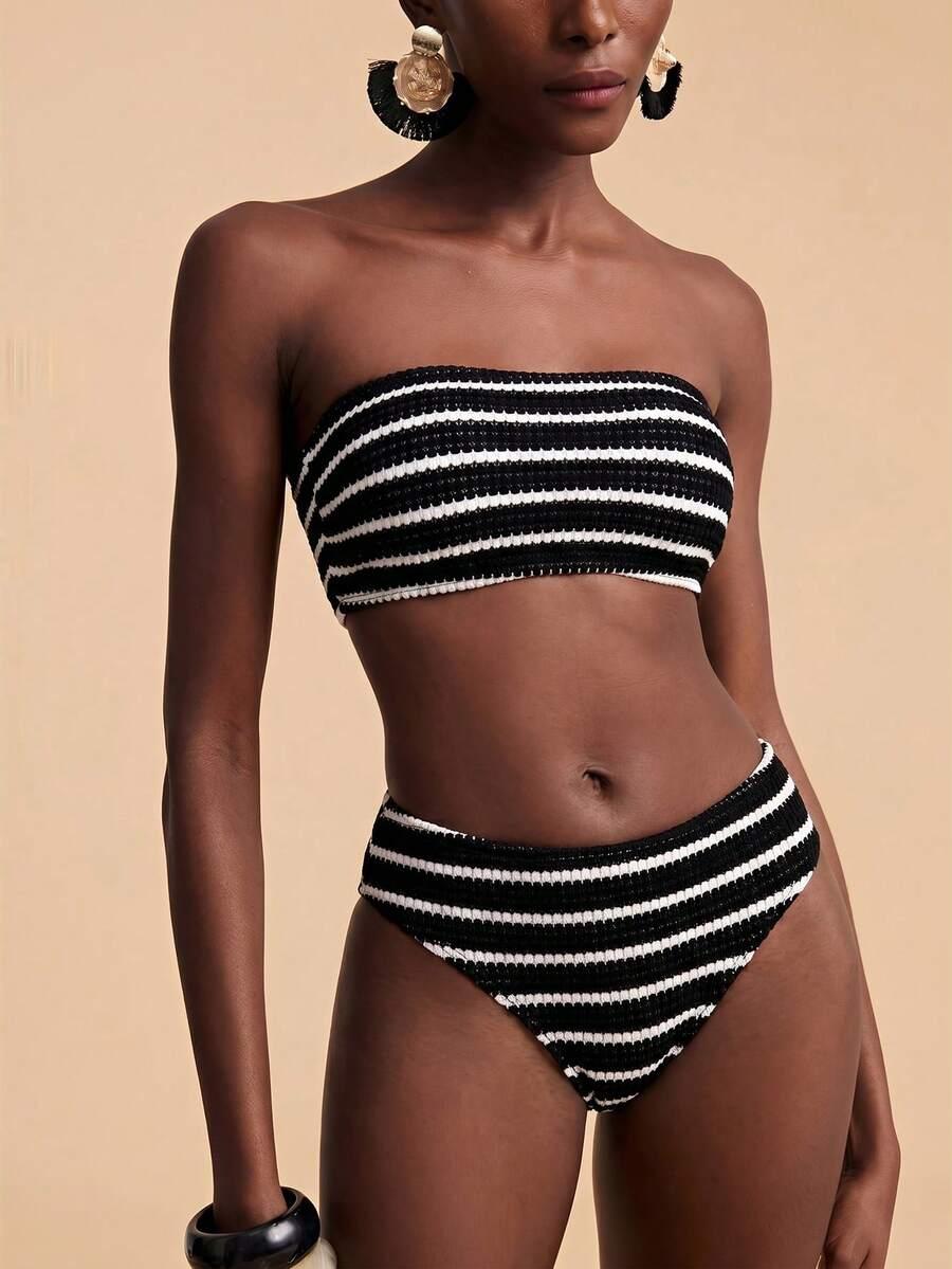 KOMPLET BIKINI WZÓR PASKI