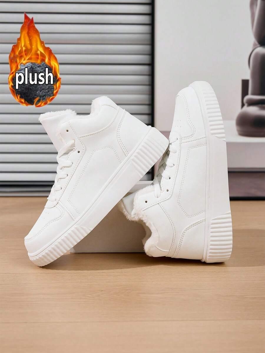 BIAŁE SZNUROWANE BUTY