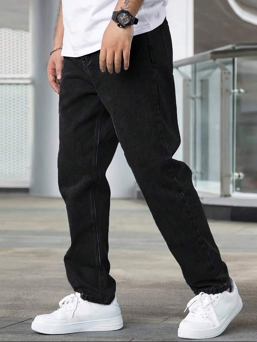 CZARNE SPODNIE JEANS