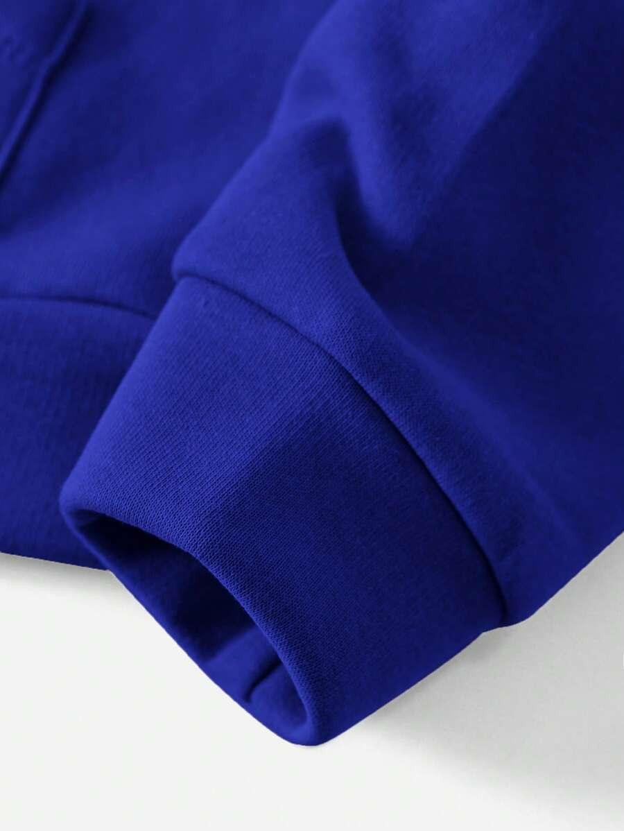 niebieska BLUZA Z KAPTUREM 