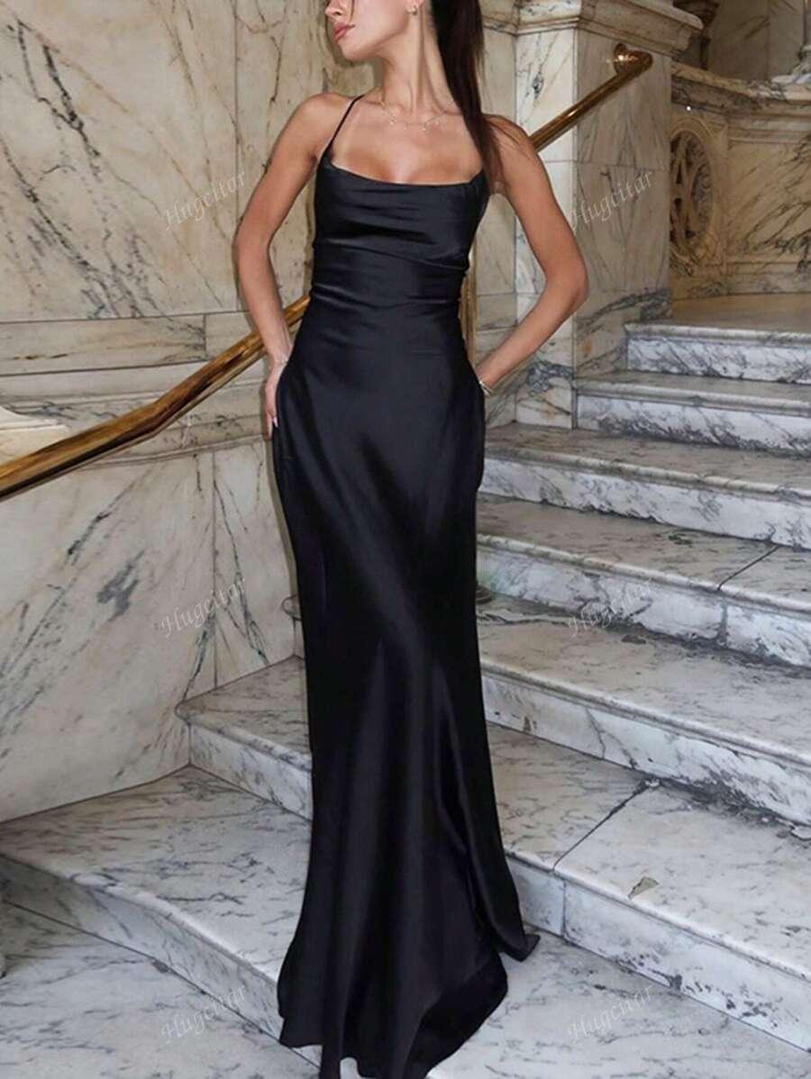 CZARNA MAXI SUKIENKA