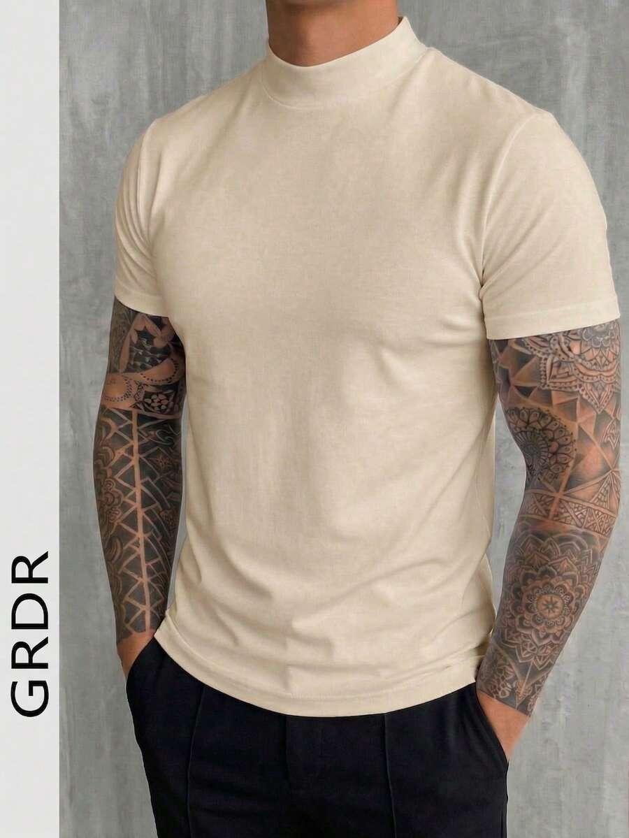 beżowy t-shirt casual