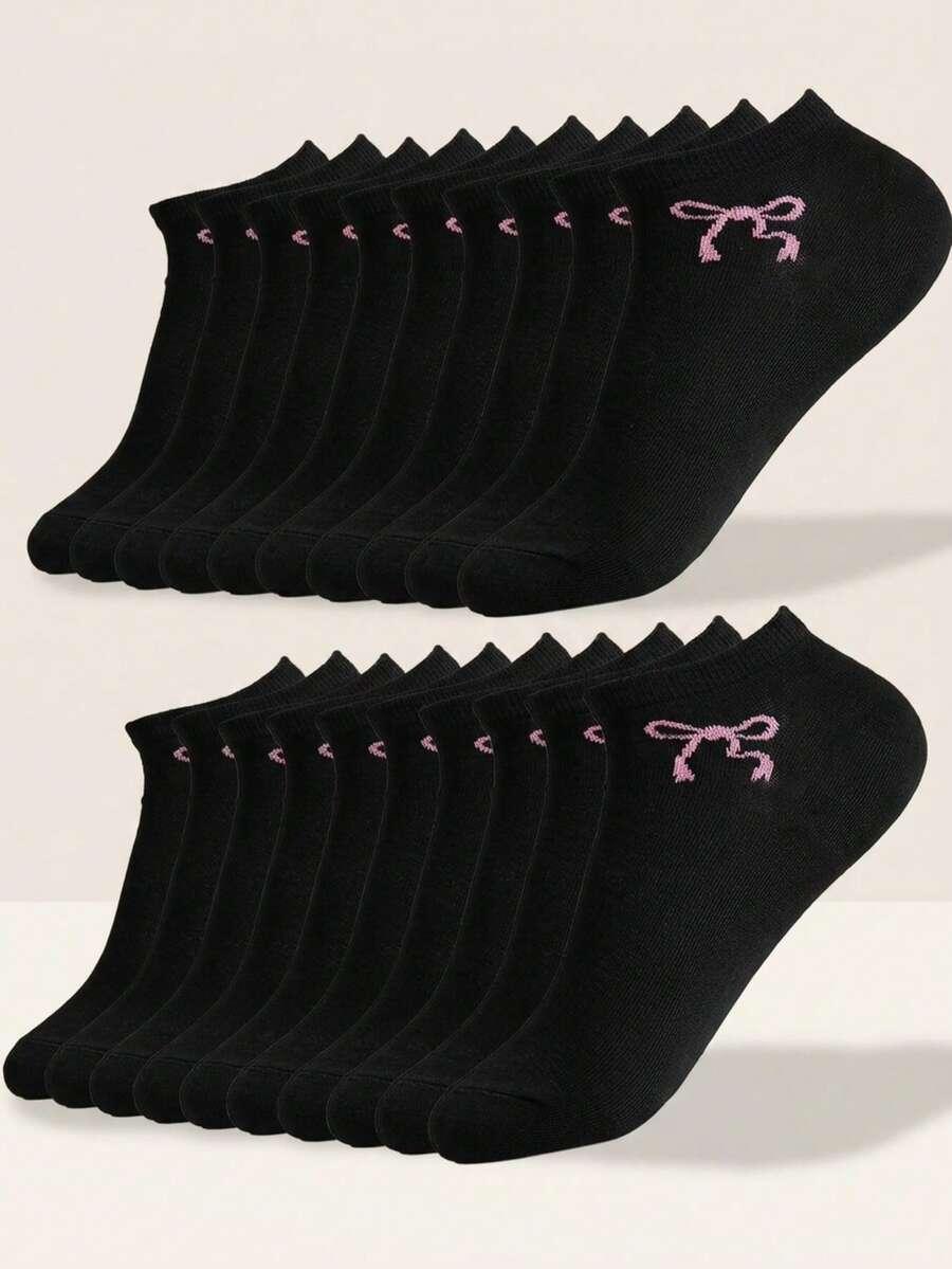 CZARNE SKARPETY KOKARDY 5-PACK