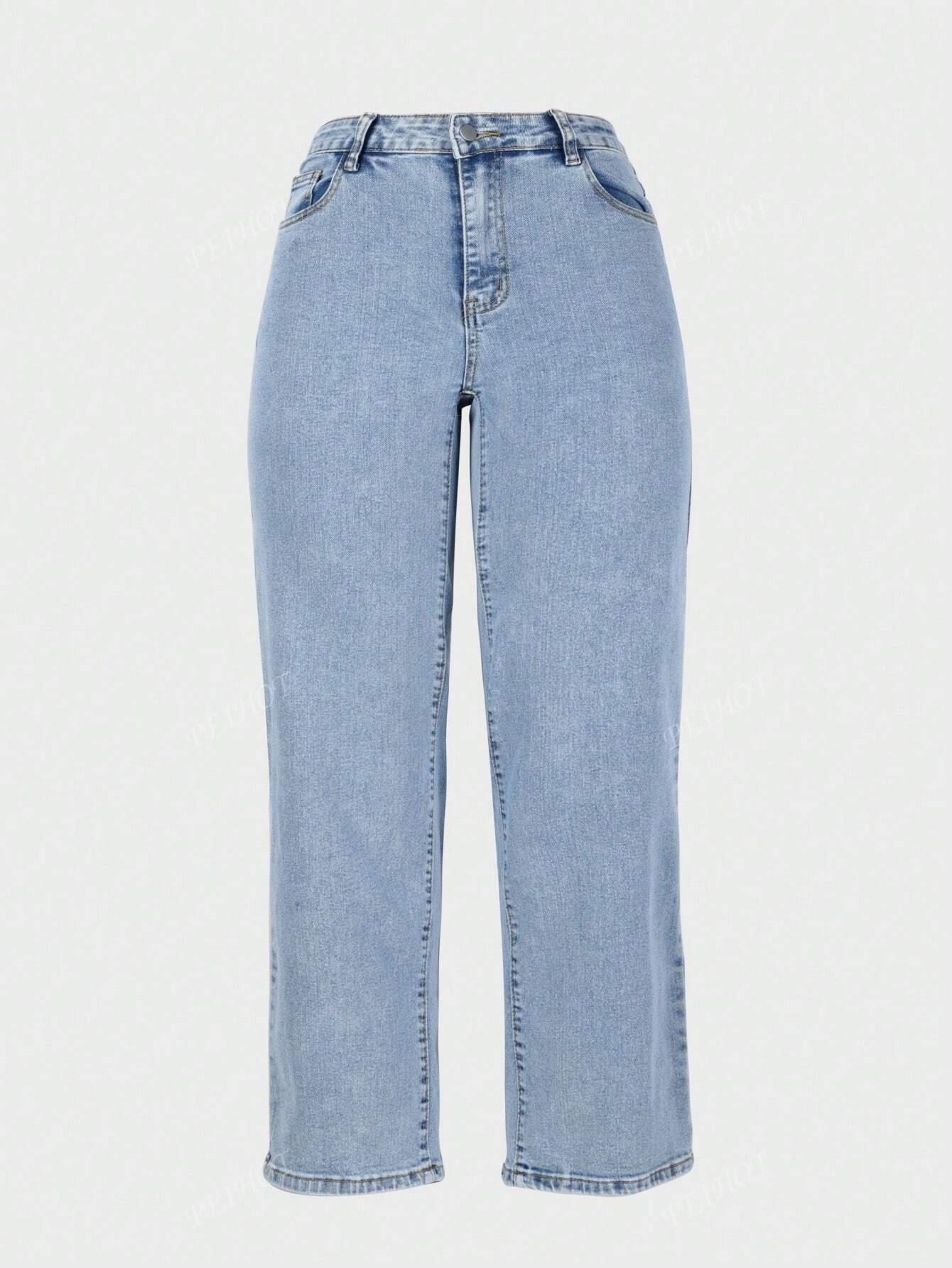 niebieskie spodnie jeans prosta nogawka