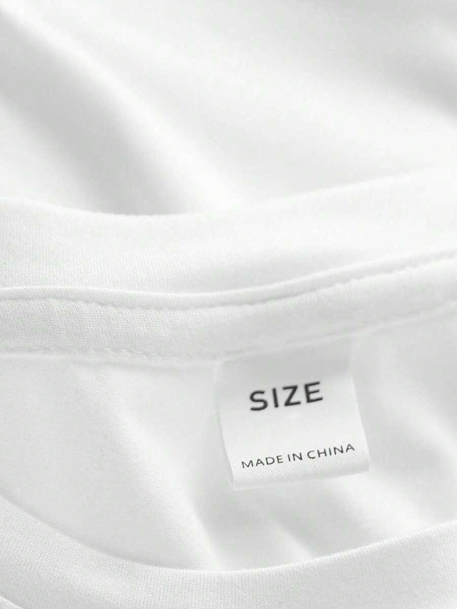 biały t-shirt print