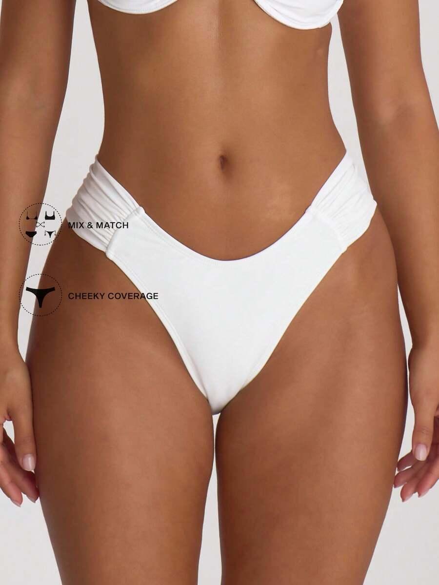biały dół od bikini