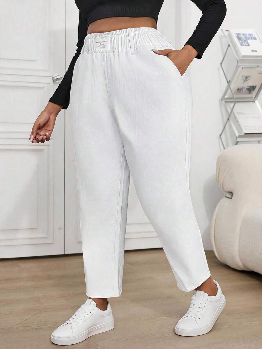 BIAŁE SPODNIE JEANS