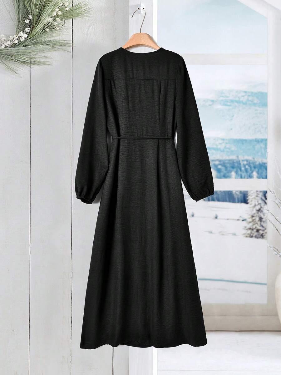 czarna maxi sukienka