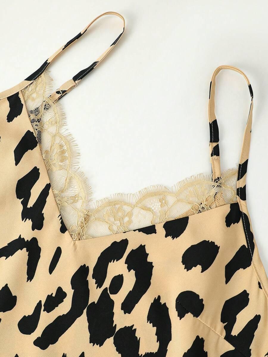 top animal print koronka