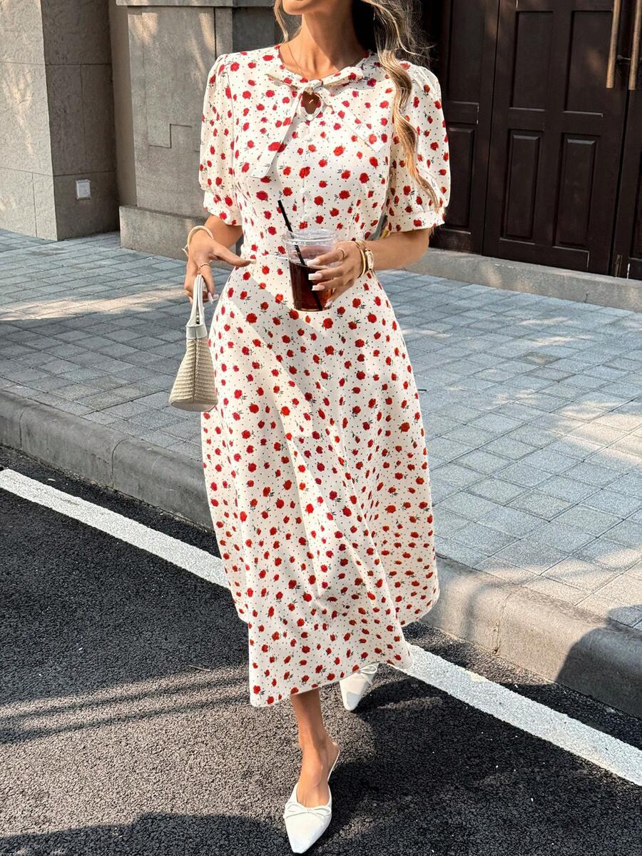 MAXI SUKIENKA PRINT KWIATY