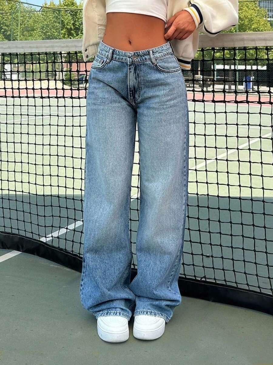 NIEBIESKIE SPODNIE JEANS