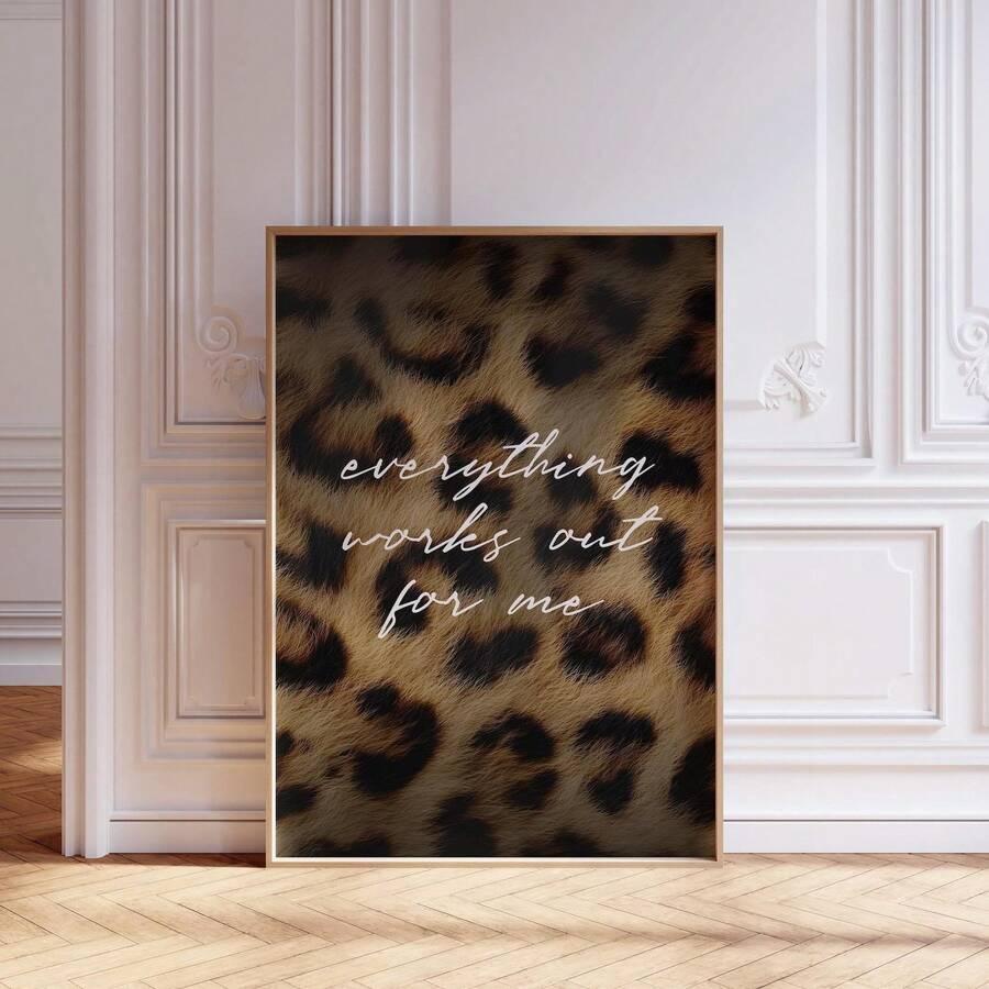 plakat animal print napis