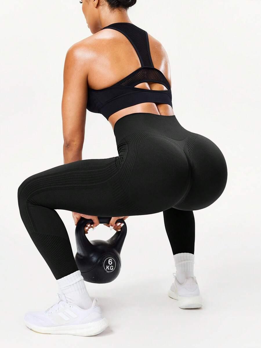 czarne sportowe legginsy