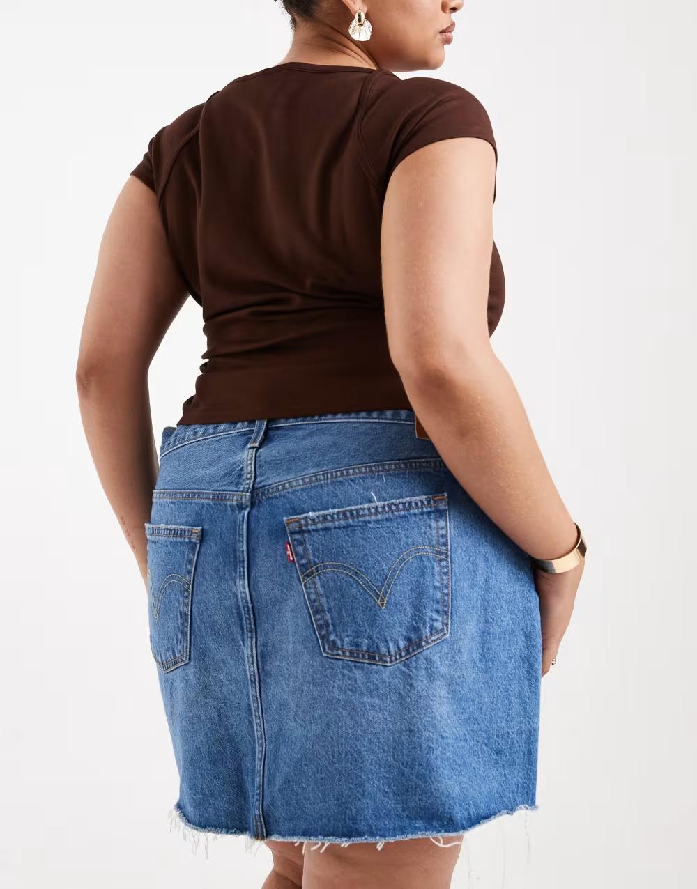 NIEBIESKA MINI SPÓDNICA JEANS