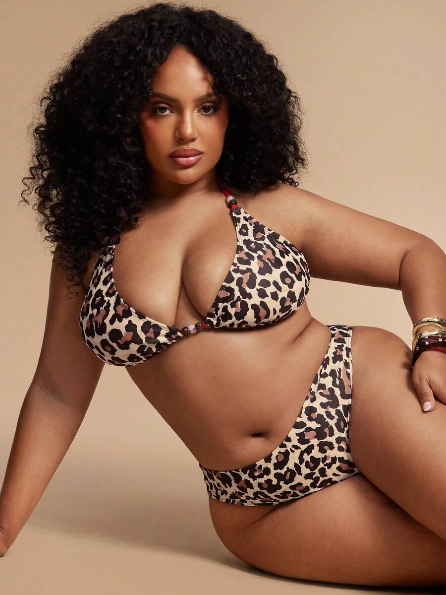 góra od bikini animal print