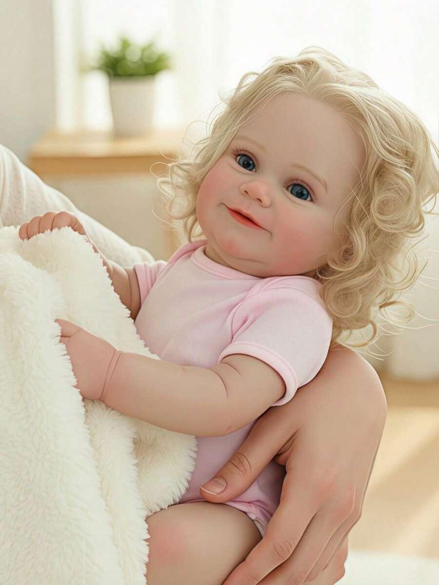 lalka z blond włosami