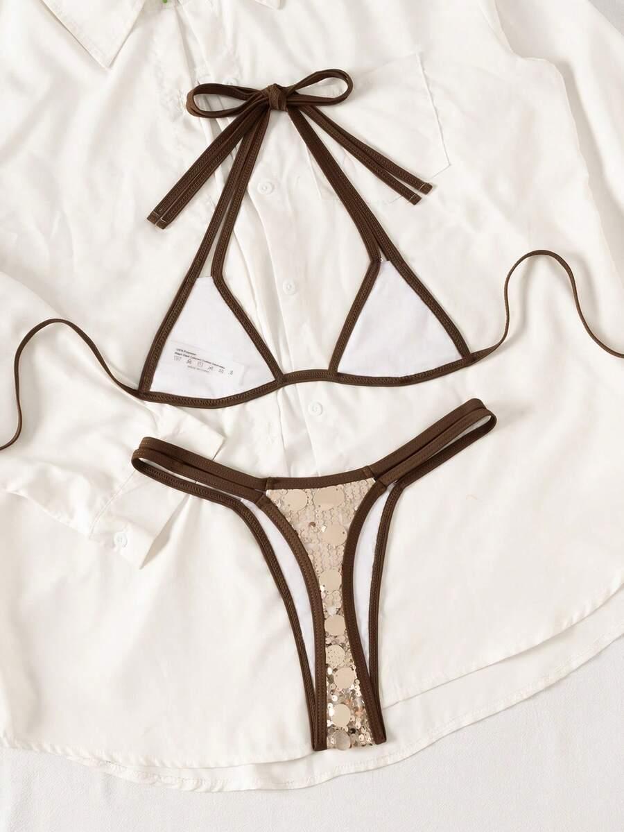 góra od bikini cekiny