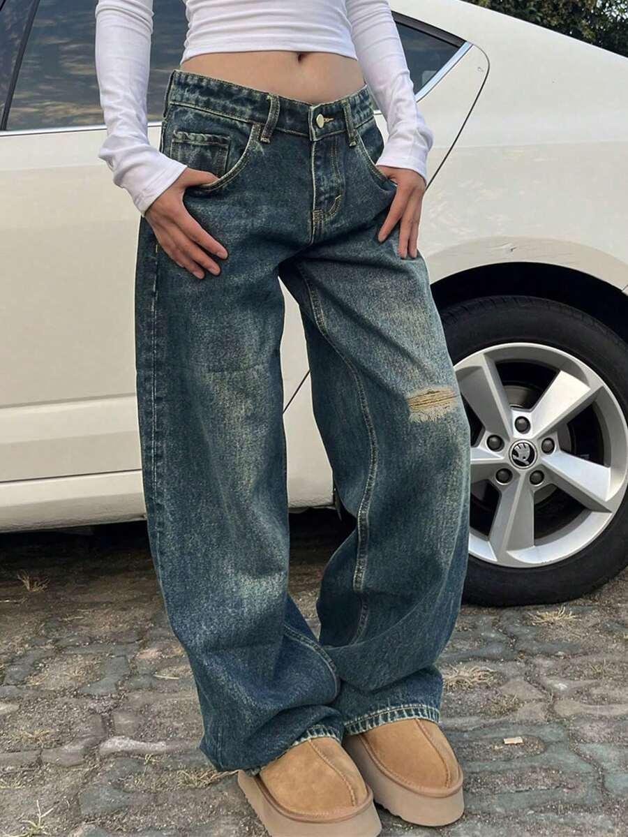 NIEBIESKIE SPODNIE JEANS