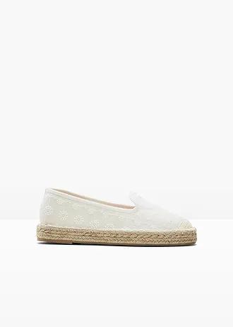 ESPADRYLE DAMSKIE TKANINA KREMOWE