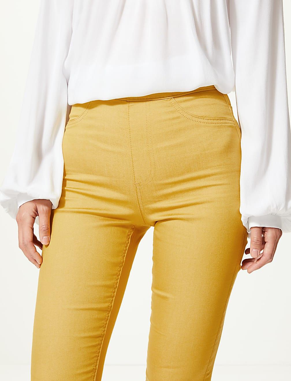 ŻÓŁTE SPODNIE CASUAL T57-8604-HN