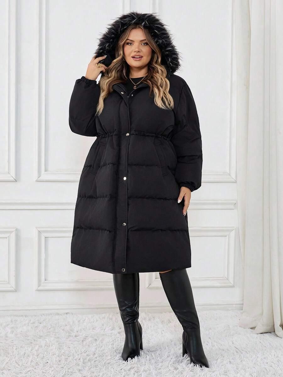 CZARNA PIKOWANA KURTKA KAPTUR