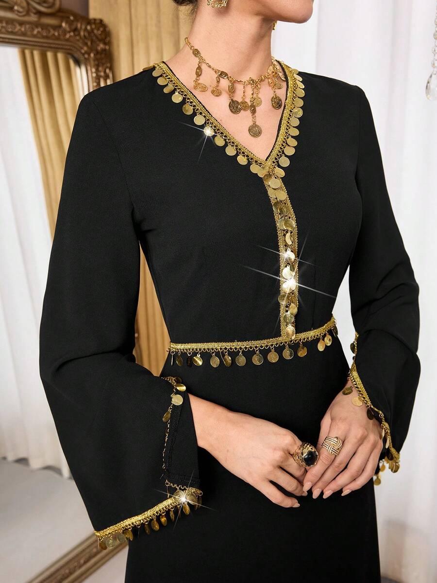 czarna sukienka maxi