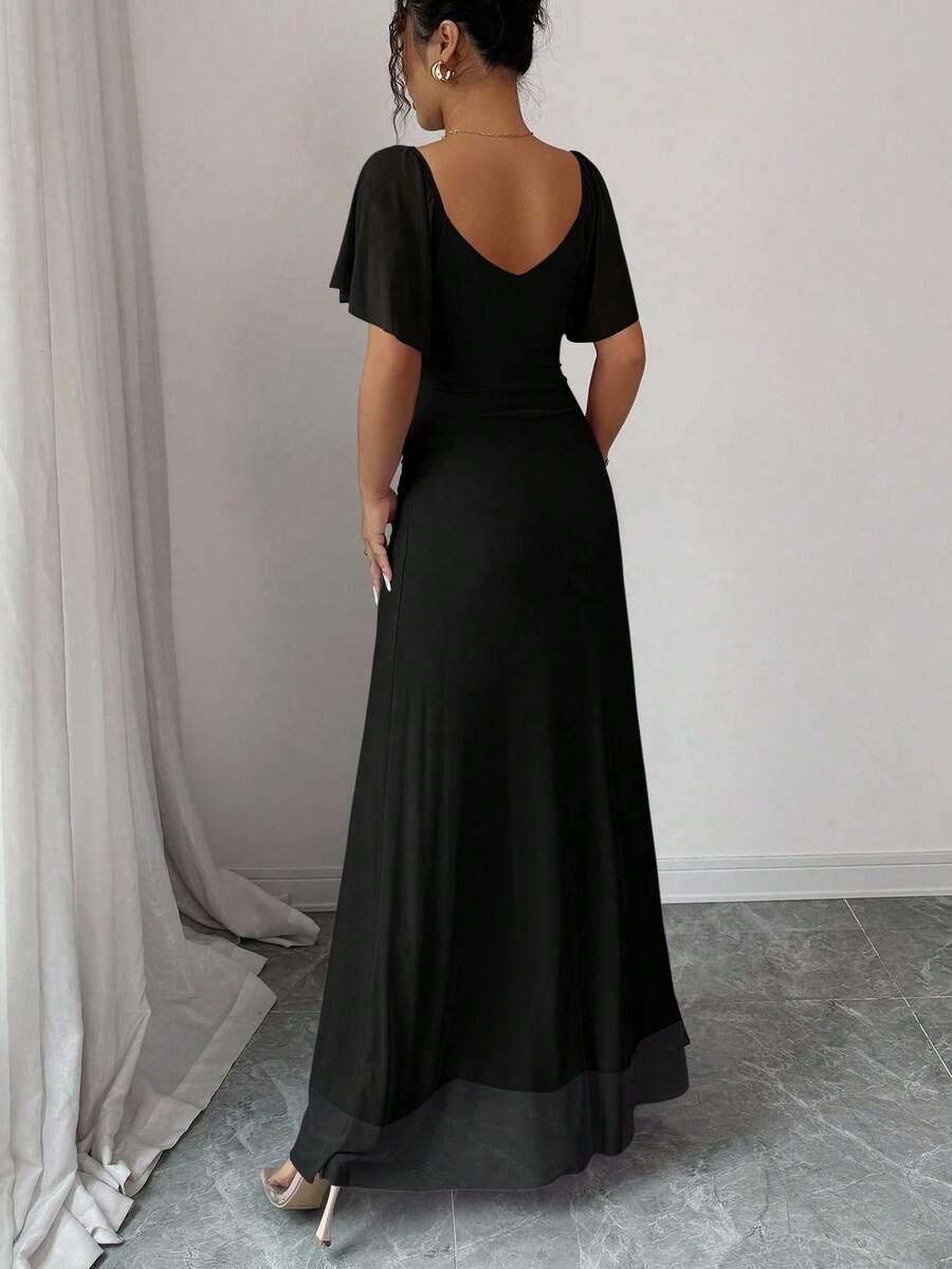 CZARNA MAXI SUKIENKA 