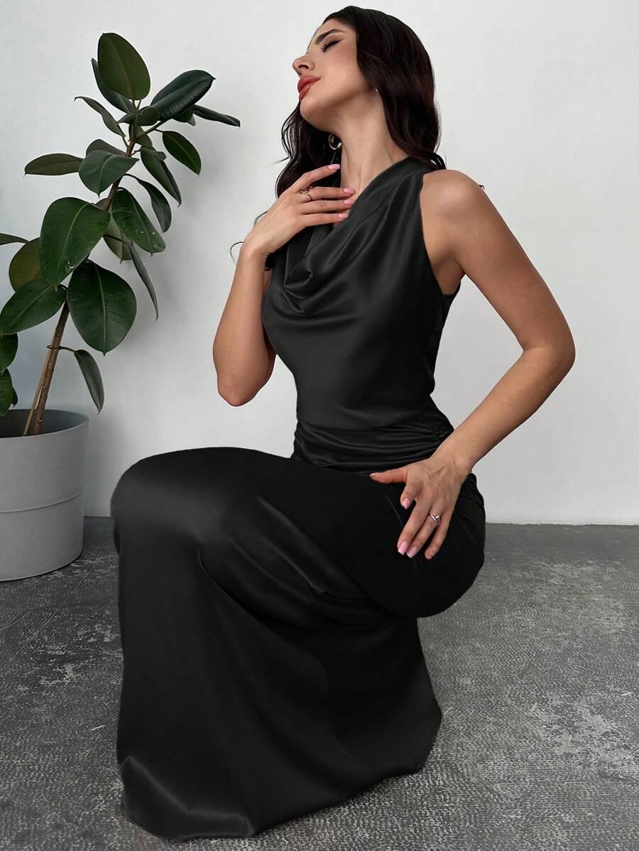 czarna maxi sukienka 