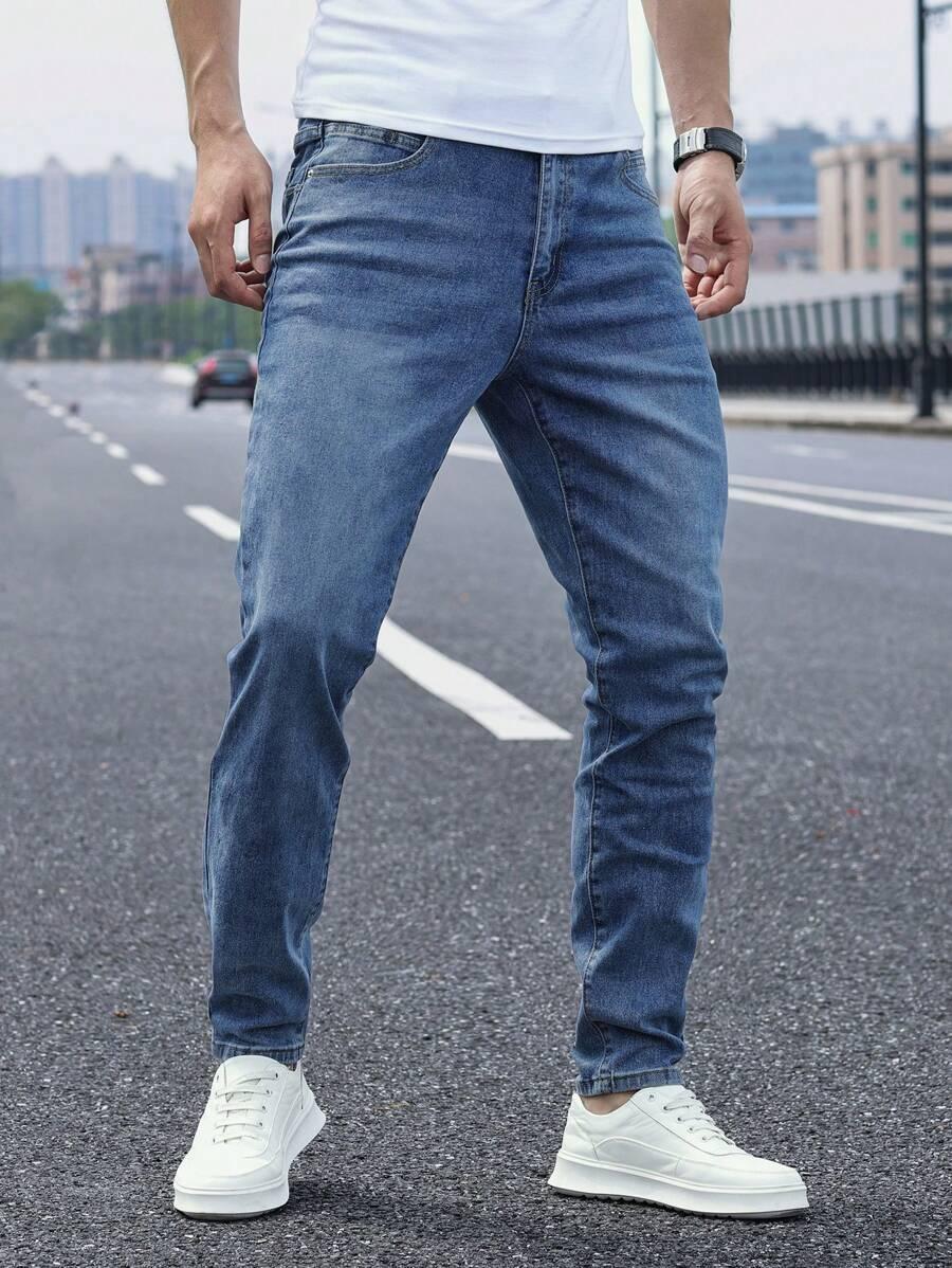spodnie jeans zwężana nogawka 