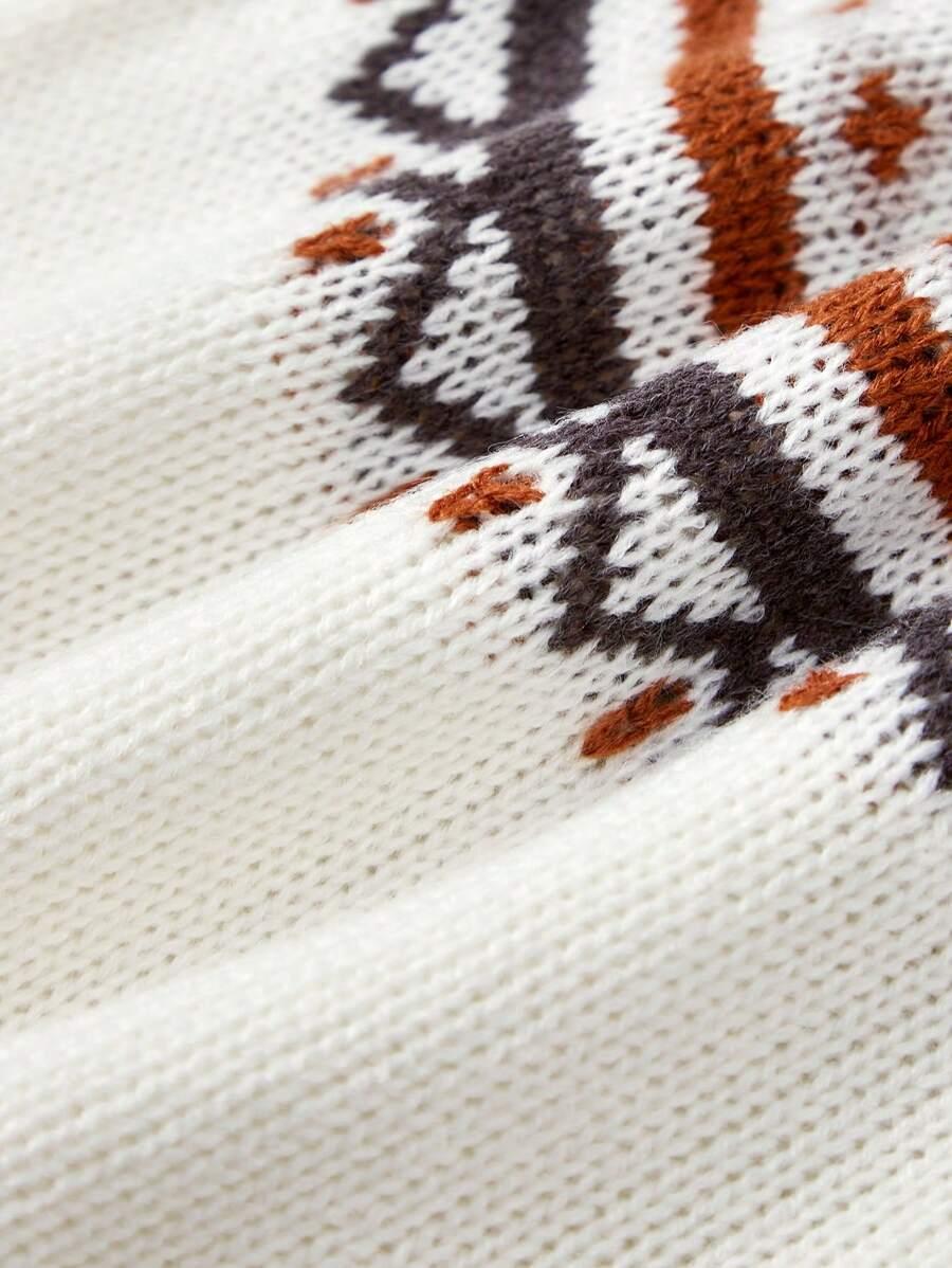 SWETER NIEMOWLĘCY Z WZOREM