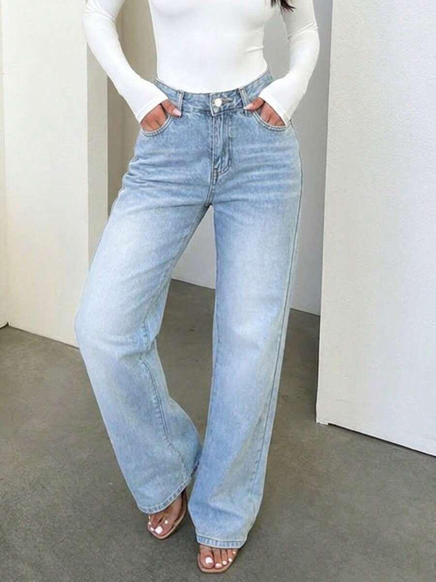 NIEBIESKIE SPODNIE JEANS