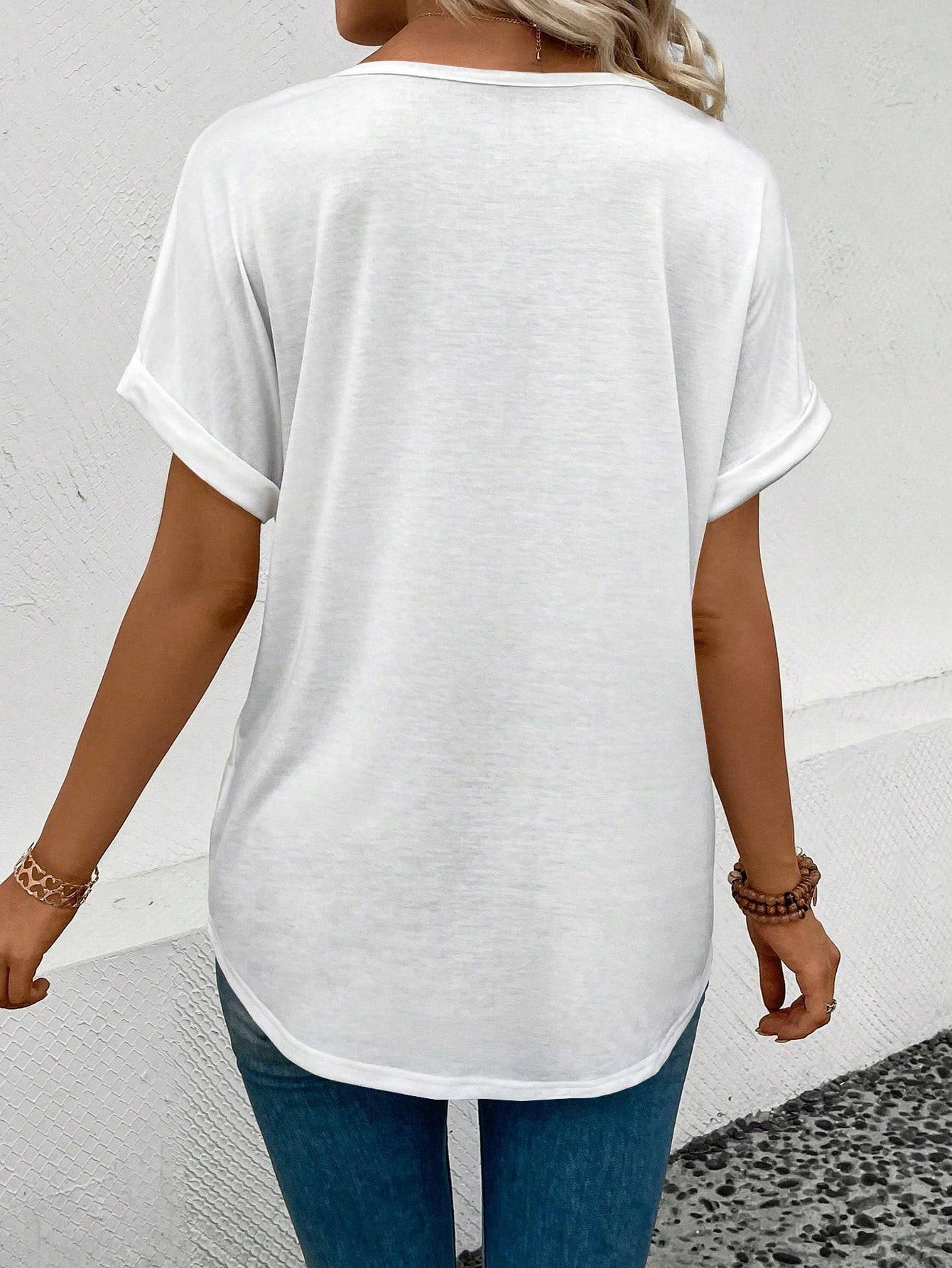 BIAŁY T-SHIRT PRINT