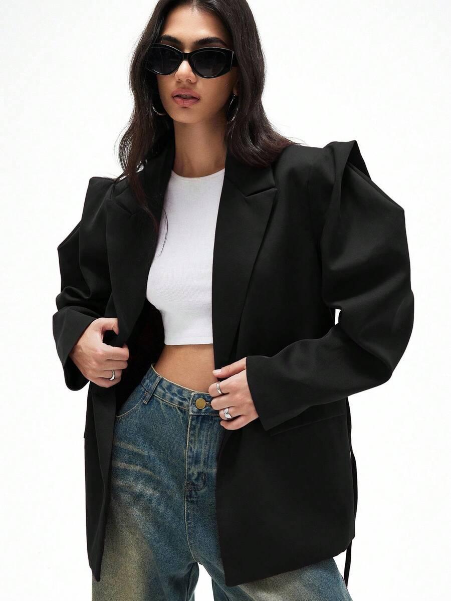 CZARNA MARYNARKA OVERSIZE