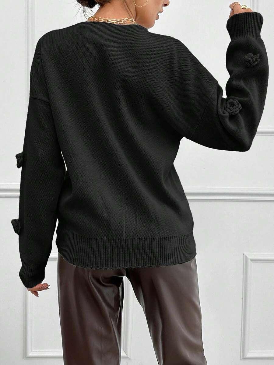 czarny sweter dzianina