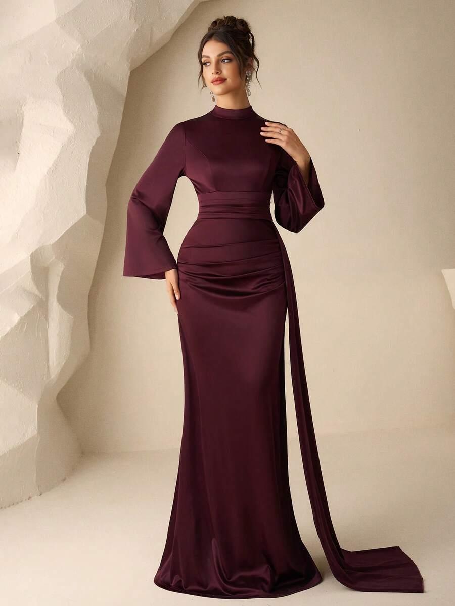 czerwona sukienka maxi