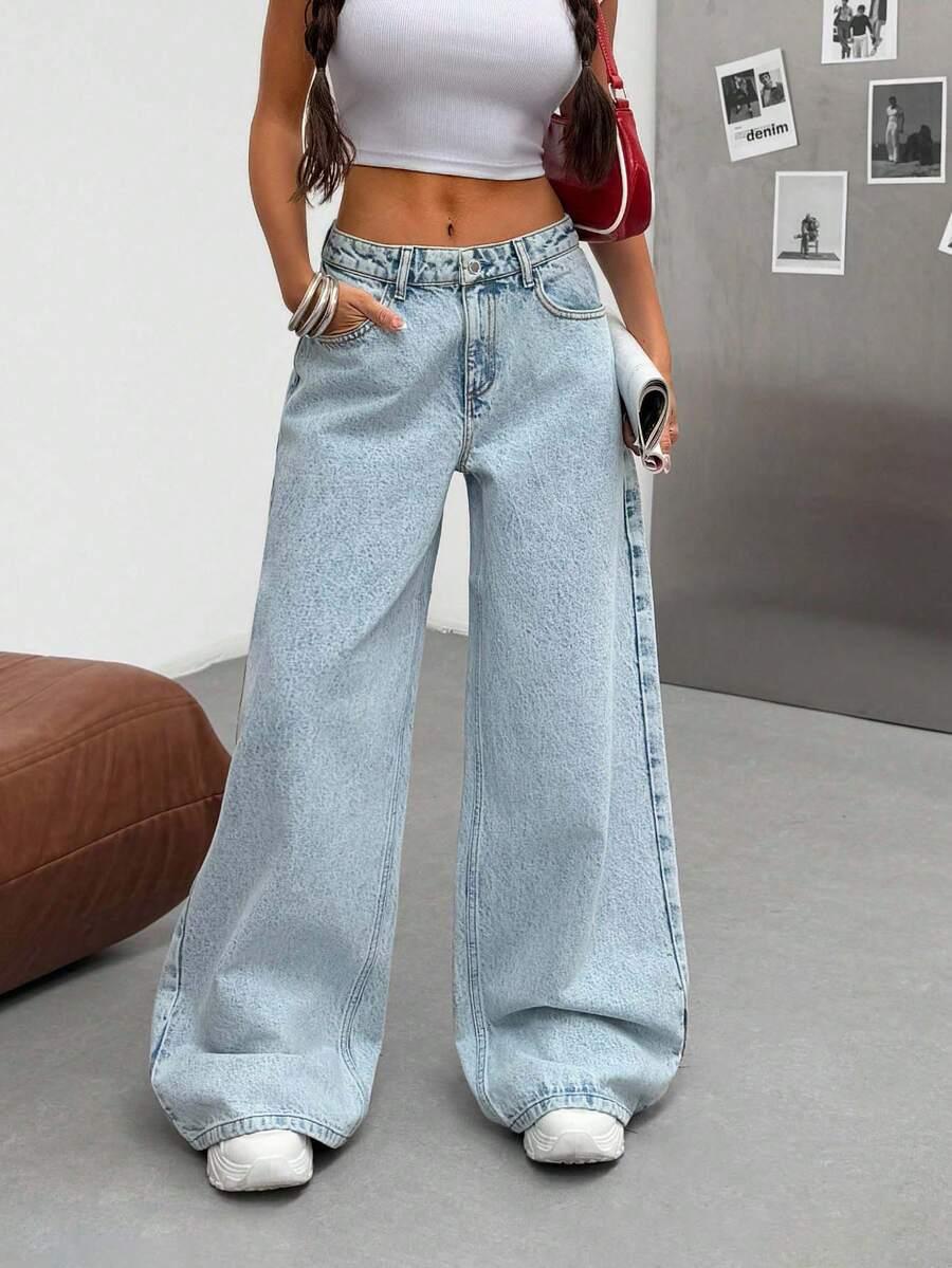 NIEBIESKIE SPODNIE JEANS